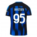 Günstige Fußballtrikots Inter Mailand Bastoni 95 Kinder Heimtrikot 2023-24 Kurzarm